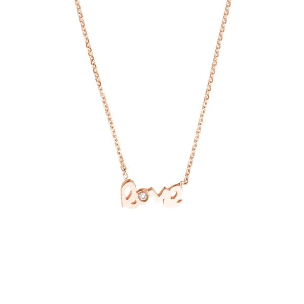 Mini Love Necklace with 1pt Diamond