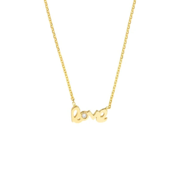 Mini Love Necklace with 1pt Diamond