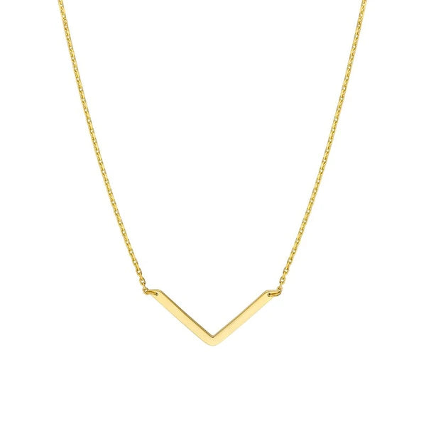 V on Chain Drop Adjustable Necklace