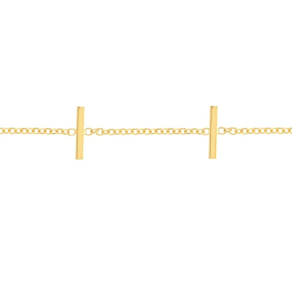 Upright Staple Bars Adjustable Bracelet