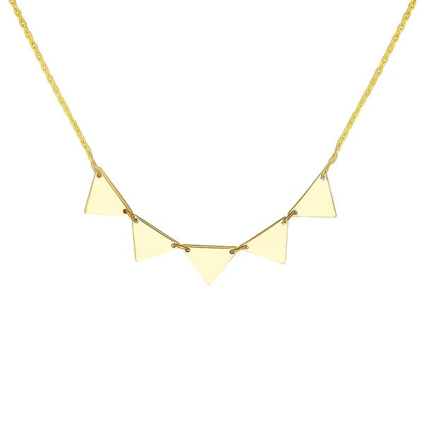 Mini Triangle Tribal Pattern Necklace