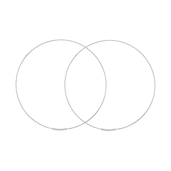 60mm Endless Wire Hoop Earrings