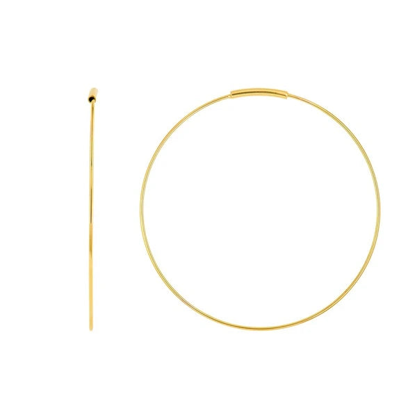 40mm Endless Wire Hoop Earrings