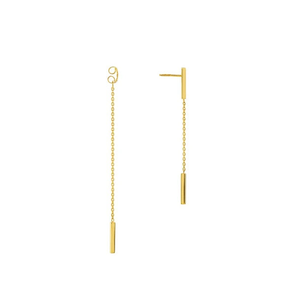 Front and Back Double Staple Bar Earrings