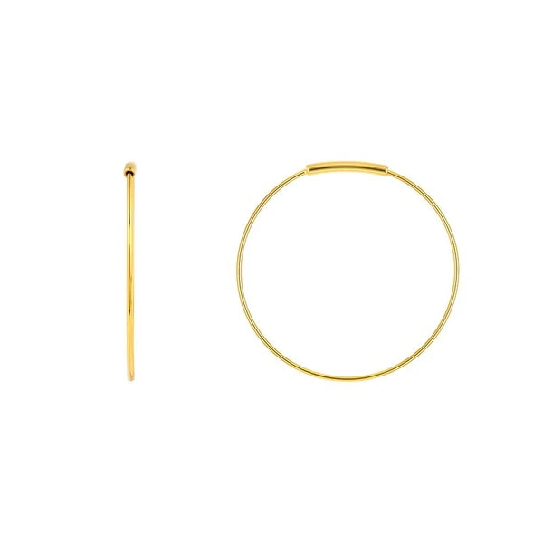 25mm Endless Wire Hoop Earrings