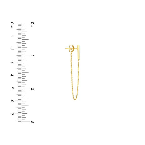 Front to Back Staple Bar Earrings