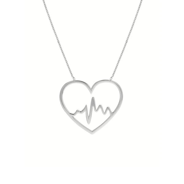 Heart Beat In Heart Adjustable Necklace