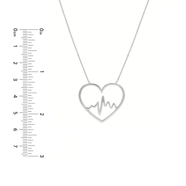 Heart Beat In Heart Adjustable Necklace