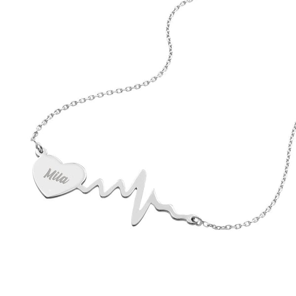 Heart And Life Line Necklace