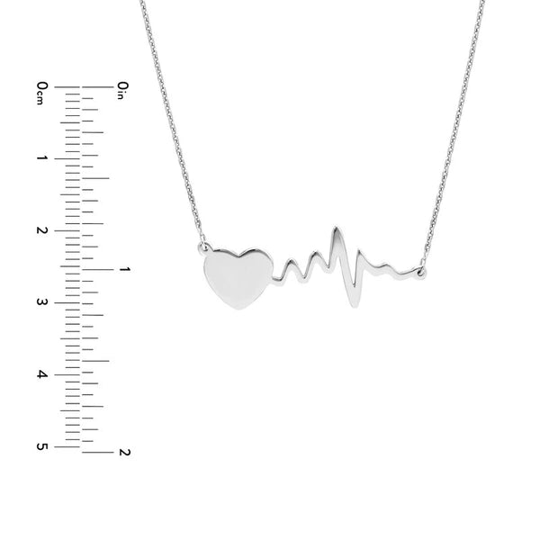 Heart And Life Line Necklace