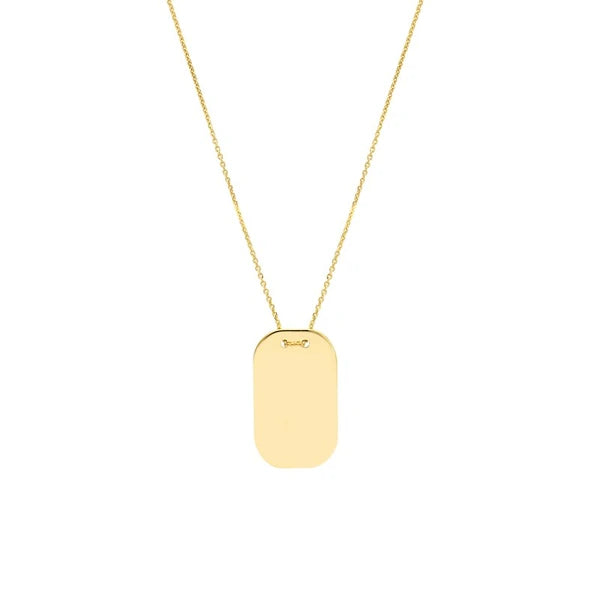 Engravable Dog Tag Adj. Necklace