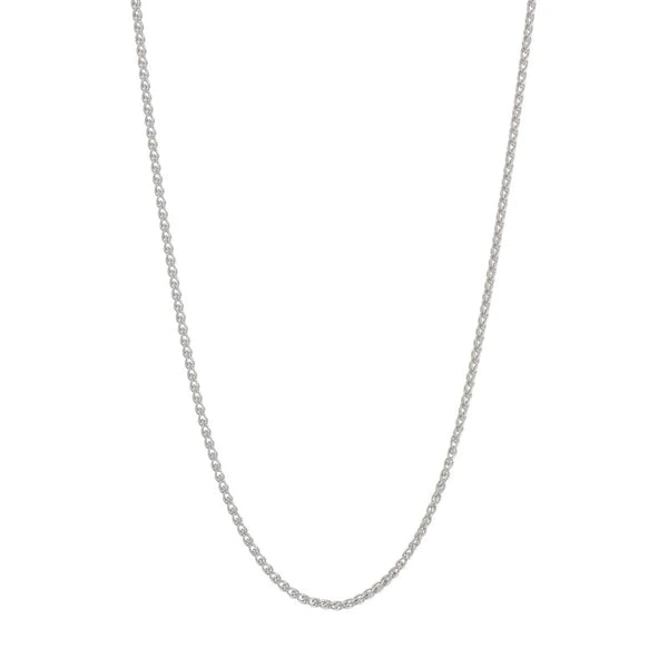 Sterling Silver 1.25mm Adjustable Wheat Chain