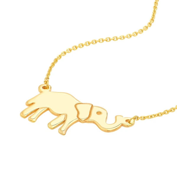 Elephant Pendant Adjustable Necklace