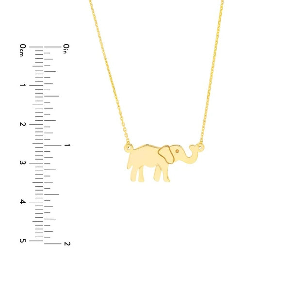 Elephant Pendant Adjustable Necklace