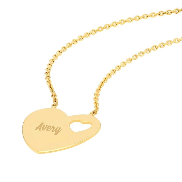 Heart with Cutout Adjustable Necklace