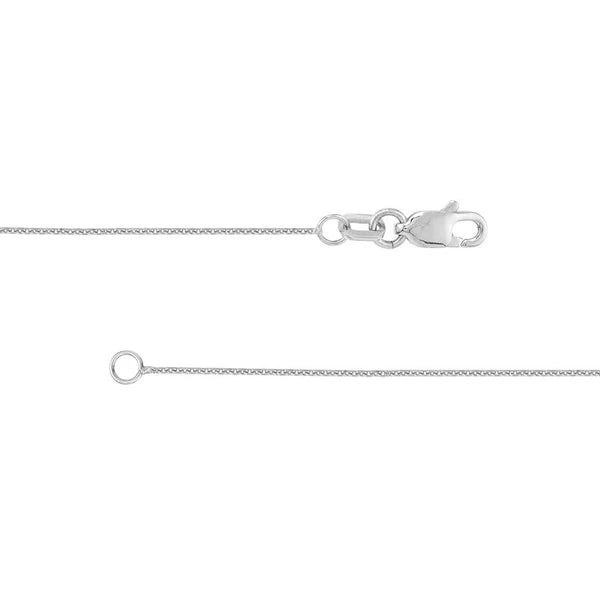 Sterling Silver Diamond-Cut Oval Bead Station Long Necklace