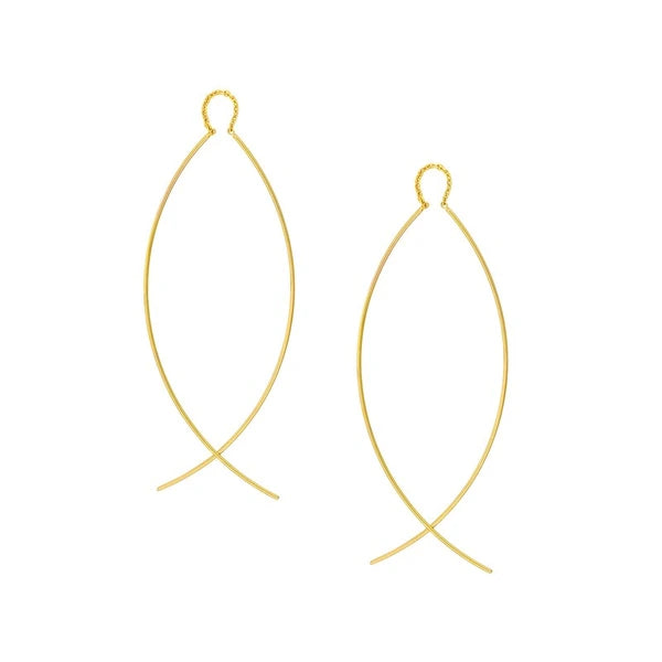 Curved Wire Threader Earrings