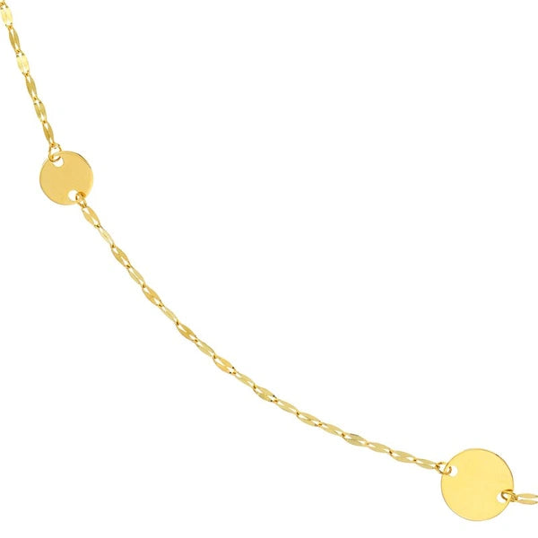 Long Hammered ForzentiN/A Necklace with Discs