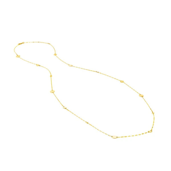 Long Hammered ForzentiN/A Necklace with Discs