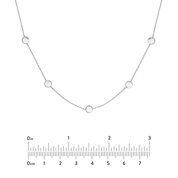 Sterling Silver Flat Bead Necklace