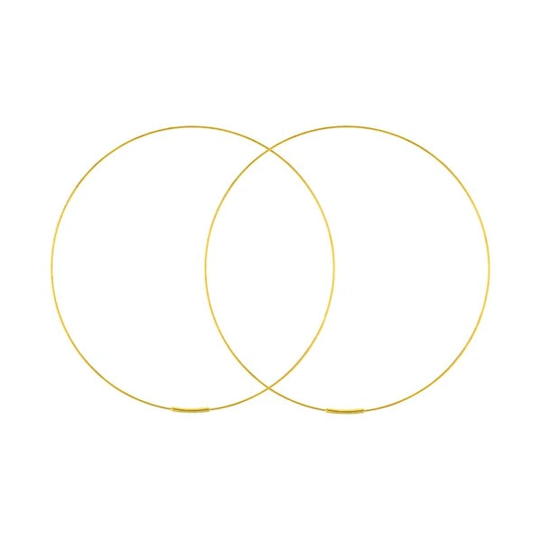 75mm Endless Wire Hoop Earrings