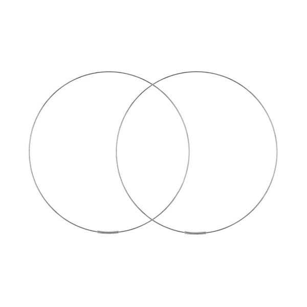 75mm Endless Wire Hoop Earrings