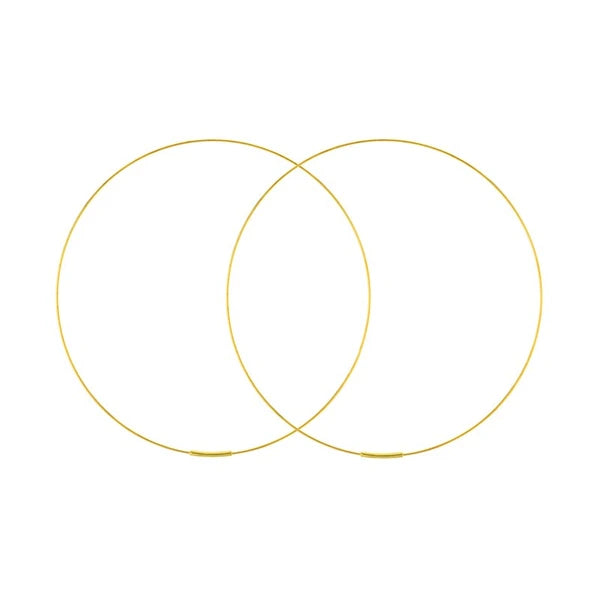 75mm Endless Wire Hoop Earrings