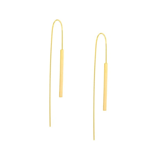 Staple Bar Wire Threader Earrings