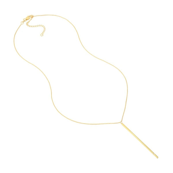 Vertical Bar Necklace with 1/2pt Diamond