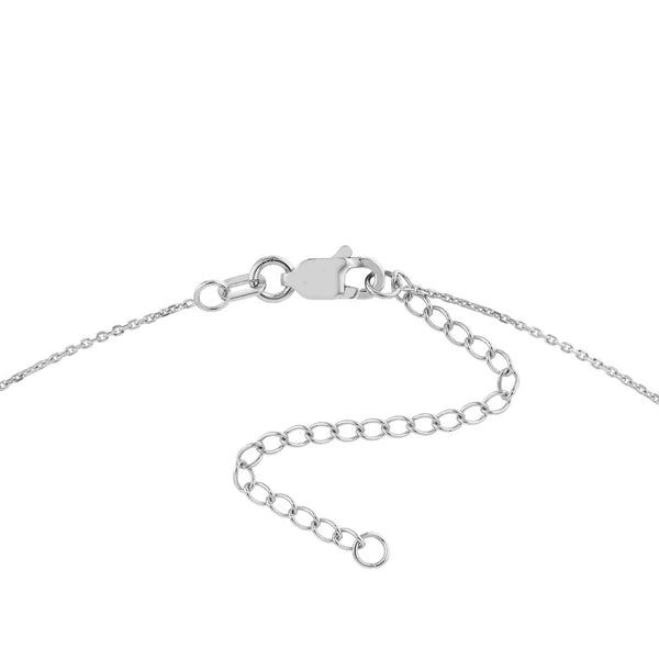 Sterling Silver Chevron Fringe Adjustable Necklace