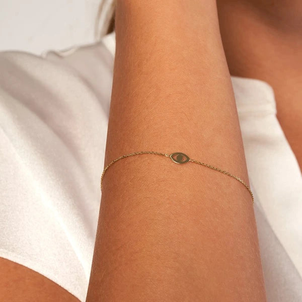 Mini Evil Eye Cutout Adjustable Bracelet