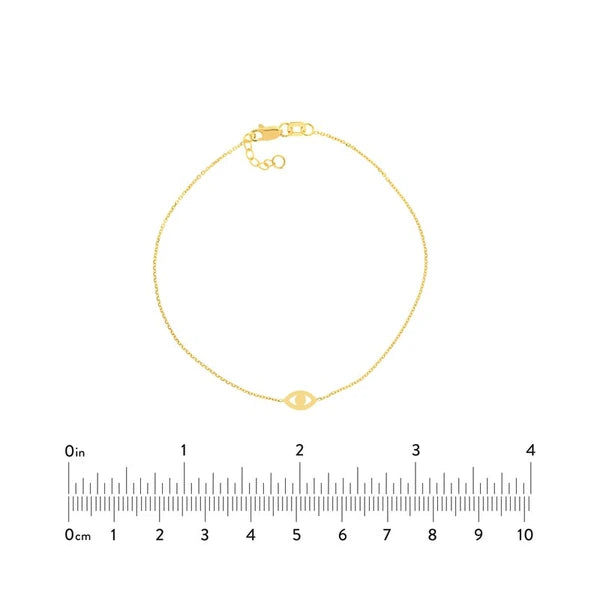 Mini Evil Eye Cutout Adjustable Bracelet