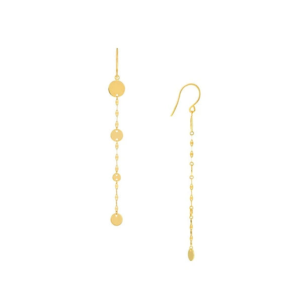 Hammered ForzentiN/A and Disc Drop Earrings