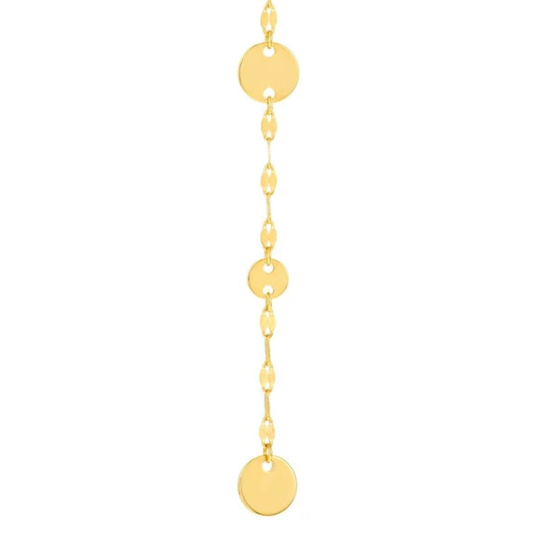 Hammered ForzentiN/A and Disc Drop Earrings