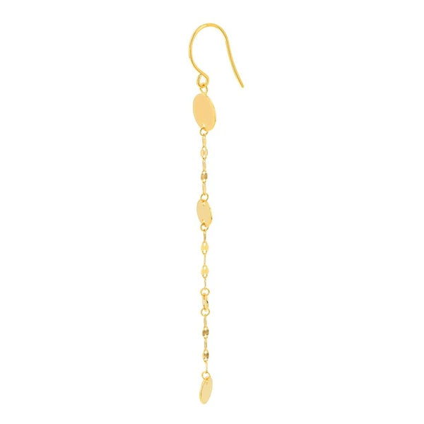 Hammered ForzentiN/A and Disc Drop Earrings