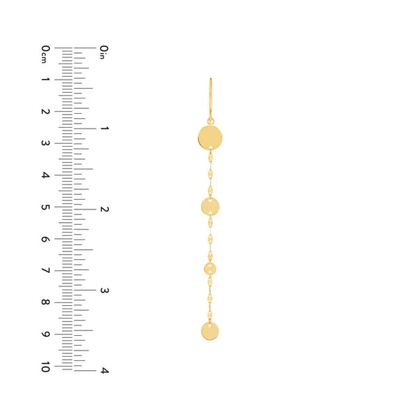 Hammered ForzentiN/A and Disc Drop Earrings
