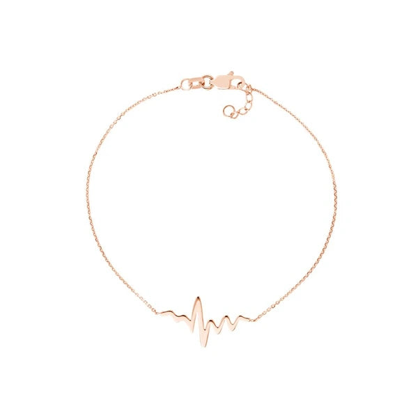 Heartbeat on Chain Adjustable Bracelet