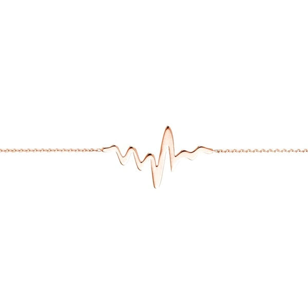 Heartbeat on Chain Adjustable Bracelet