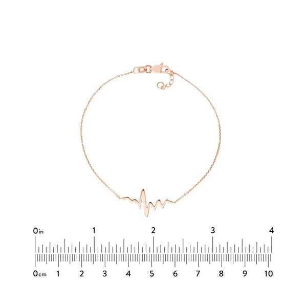 Heartbeat on Chain Adjustable Bracelet