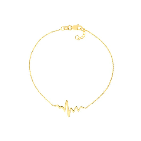 Heartbeat on Chain Adjustable Bracelet