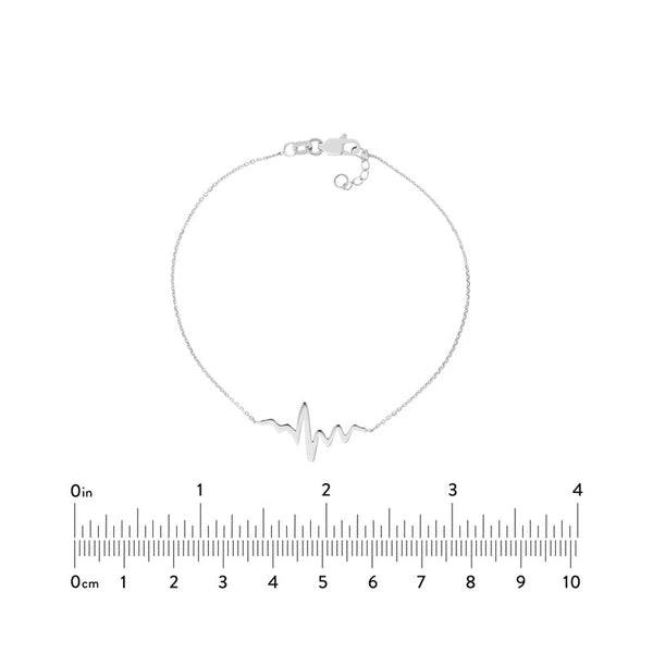 Heartbeat on Chain Adjustable Bracelet