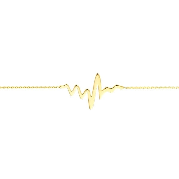 Heartbeat on Chain Adjustable Bracelet