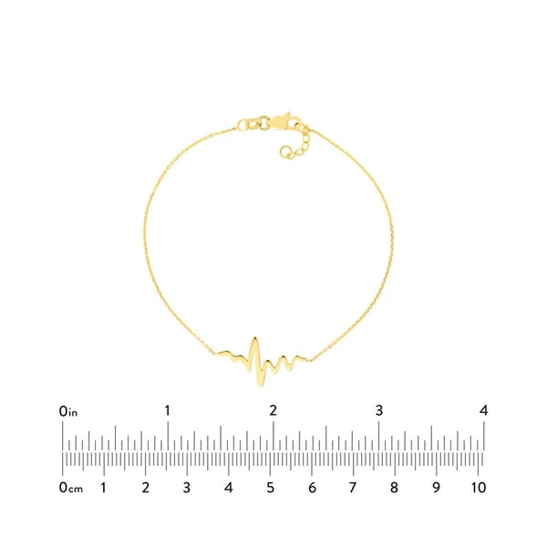 Heartbeat on Chain Adjustable Bracelet