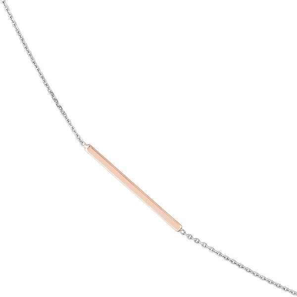 Long And Lovely Rose/White Bead Necklace