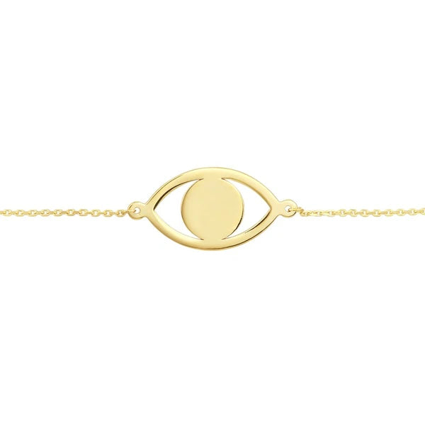 Evil Eye Cutout Adjustable Bracelet