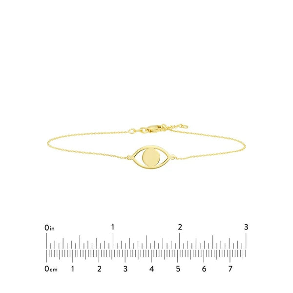 Evil Eye Cutout Adjustable Bracelet