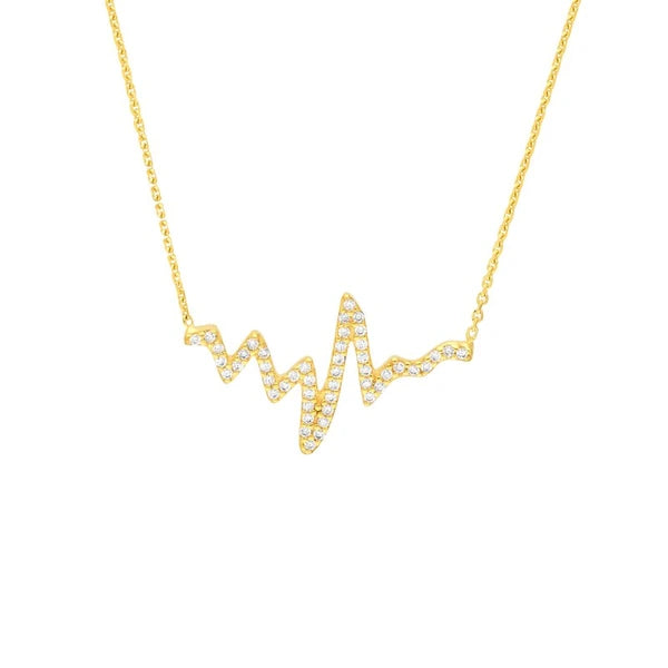 CZ Heartbeat Adjustable Necklace