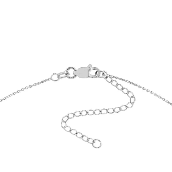 Sterling Silver CZ Chevron Adjustable Necklace