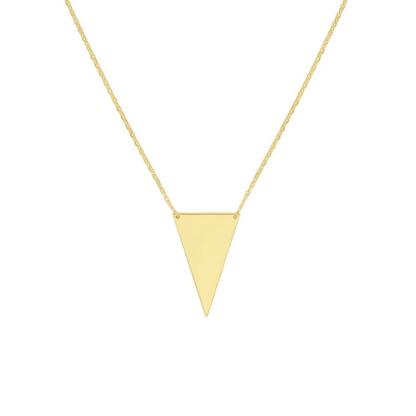 Spear Tip Necklace in Plated Sterling Silver