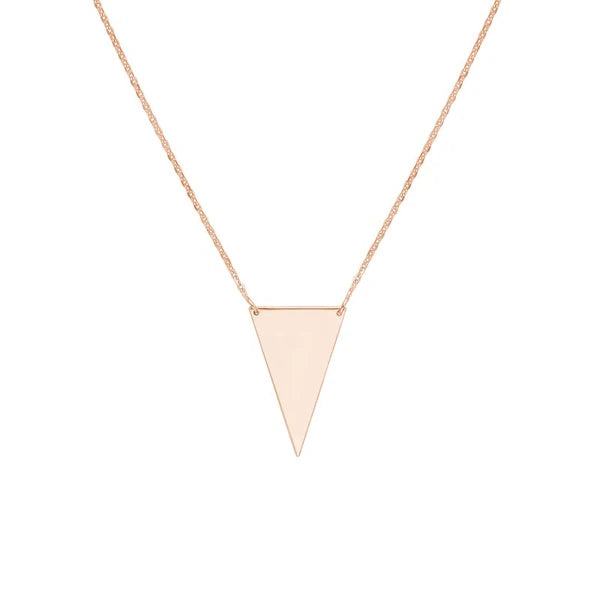 Spear Tip Necklace in Plated Sterling Silver